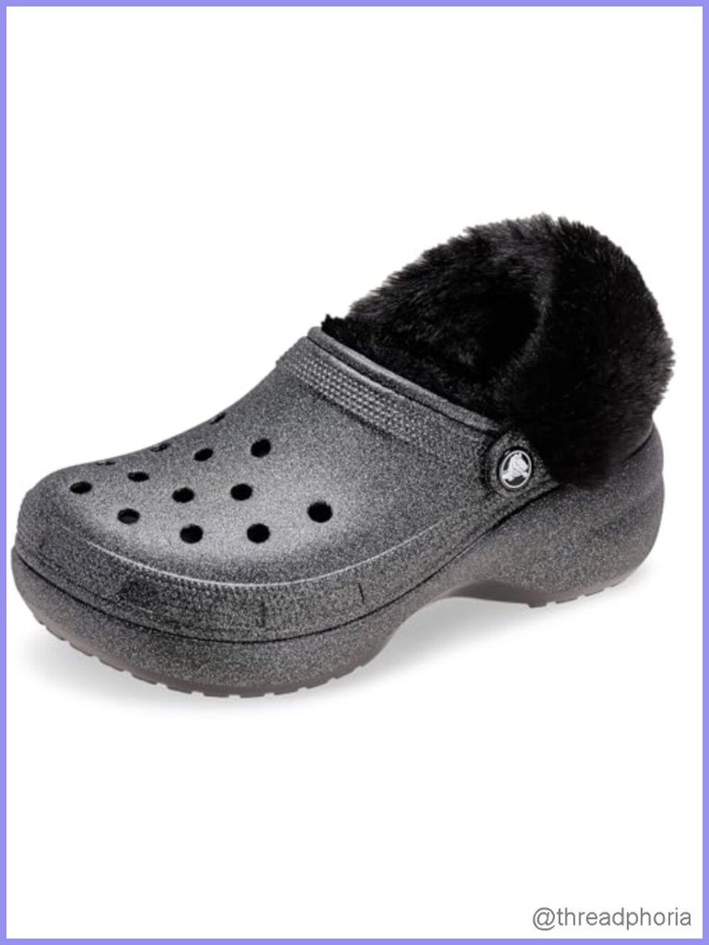 Women's Platform Clogs Faux Fur Lined Comfy Slip-On Shoes